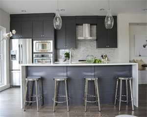 Contemporary Multifunctional Gray Lacquer Kitchen Cabinet