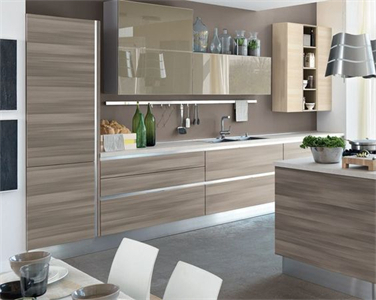 Contemporary Freestanding MDF Laminate Kitchen Cabinet