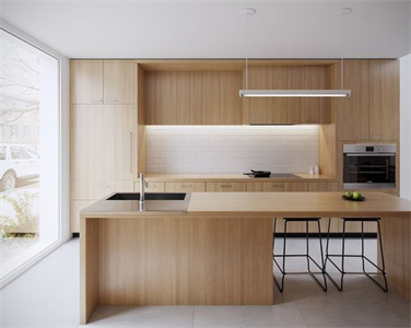 Custom Simple High Grade Laminate Kitchen Cabinet