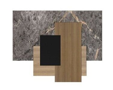 Luxurious High End Freestanding Wood Veneer Kitchen Cabinet