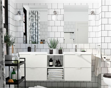 Apartment Long Lasting White Drawer Bathroom Cabinet