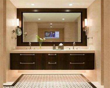 Modern Freestanding Durable Wood Grain Bathroom Vanity