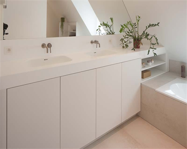 Custom Large Storage Pure White Bathroom Vanity