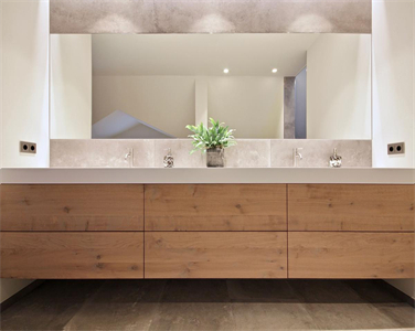 Customized High Quality Frameless Wooden Bathroom Vanity