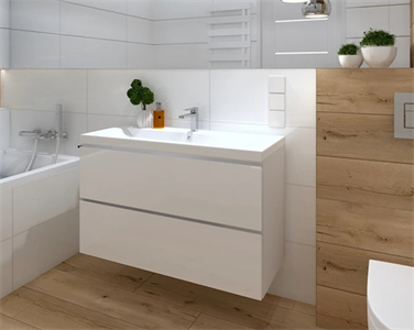Modern Long Lasting White Drawer Bathroom Cabinet