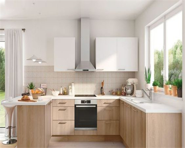 Apartment Durable Integrated Laminate Kitchen Cabinet