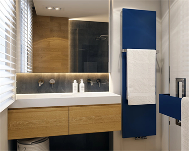 Simple Moisture Resistant Wood Veneer Bathroom Cabinet