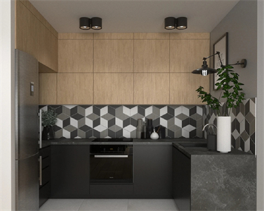 Modern Freestanding Heat Resistant Laminate Kitchen Cabinet