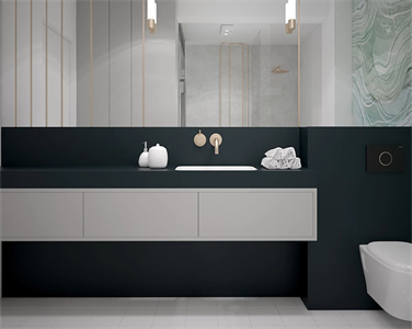 Contemporary High Quality Waterproof Gray Bathroom Cabinet