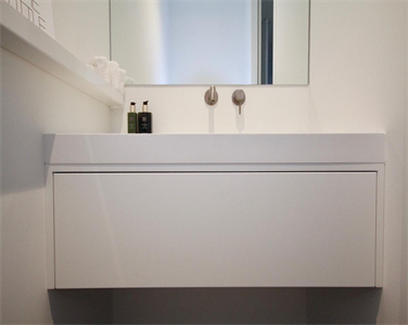 Simple Design High Quality Flat White Bathroom Vanity